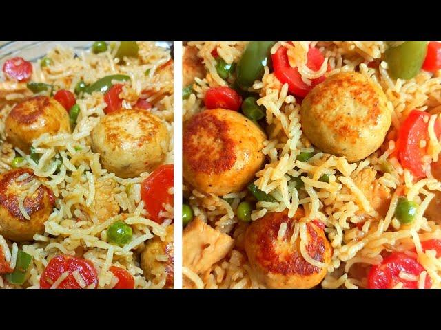 Chicken Kofta & Vegetable Pulao | Pakistani Cusine | Indian Kitchen | Punjabi Cooking | Desi Dishes