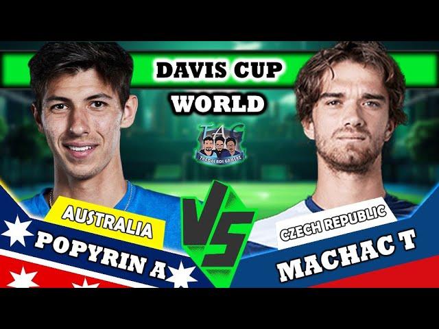 LIVE: Machac T vs Popyrin A.• Davis Cup 2024 #groupstage #final #Machac #Alcaraz #tennis #daviscup