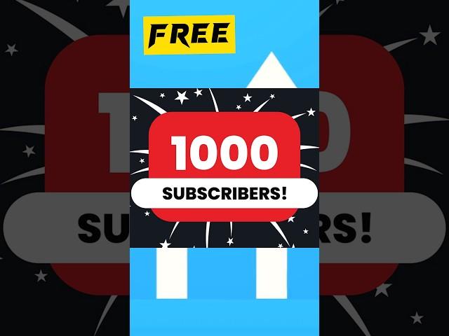 1K Subscribers (Free)  | 1K Subscibers Kaise Kare | 1k subscribers kaise badhaye #ytshorts #shorts