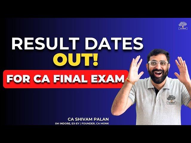 Result Dates Out for Nov 24 Exam!