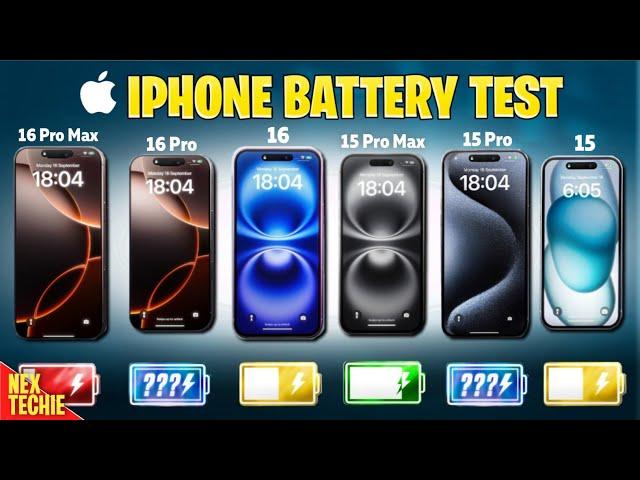 iPhone 16 ProMax Series' vs iPhone 15 ProMax Series' Battery Drain Test | iOS 18 BATTERY TEST