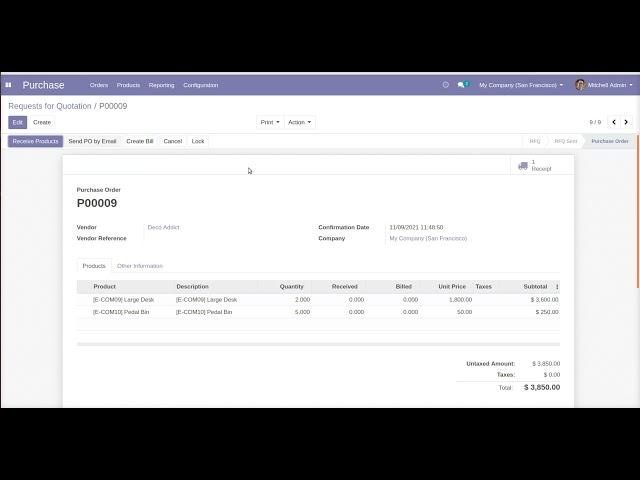 How to show Invoice Amount details in Purchase order | Odoo Apps Features #odoo16  #purchaseorder