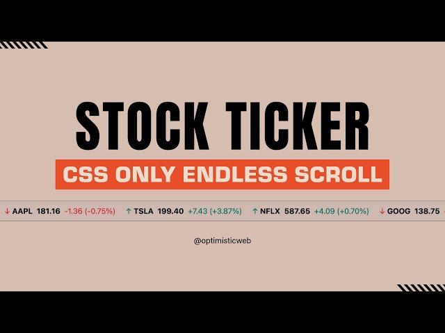 Build an Infinite Scroll Animation Effect Using Only CSS