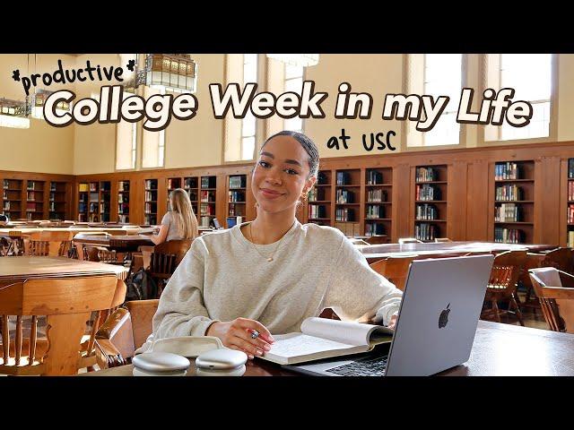 *PRODUCTIVE* COLLEGE WEEK IN MY LIFE  (fall semester, studying for midterms, USC film school)