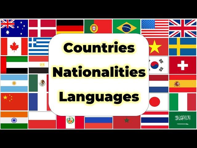 Countries, Nationalities & Languages in English | English Vocabulary