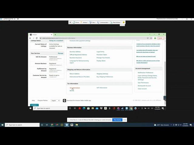 How To Complete The Tax Interview On Amazon Seller Central