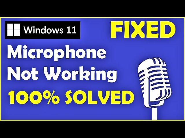 How to Fix Microphone on Windows 11 Microphone Not Working Windows 11