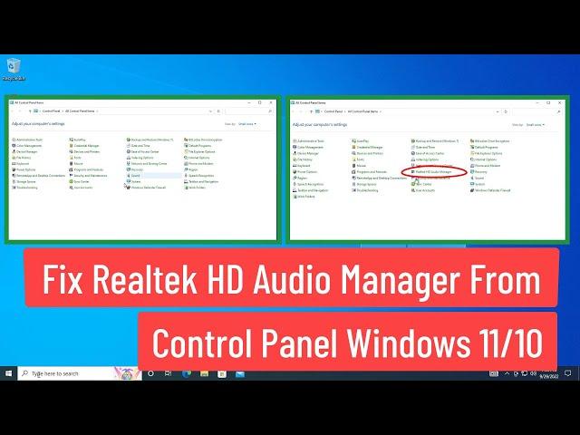 Fix Realtek HD Audio Manager Missing from Control Panel Windows 11/10 [Easy Method]