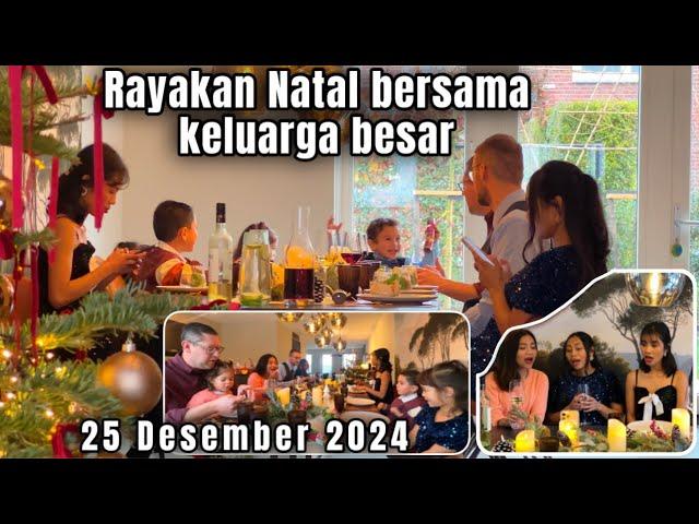 SERUNYA RAYAKAN NATAL BERSAMA KELUARGA BESAR, MENYANYI & MAKAN BERSAMA