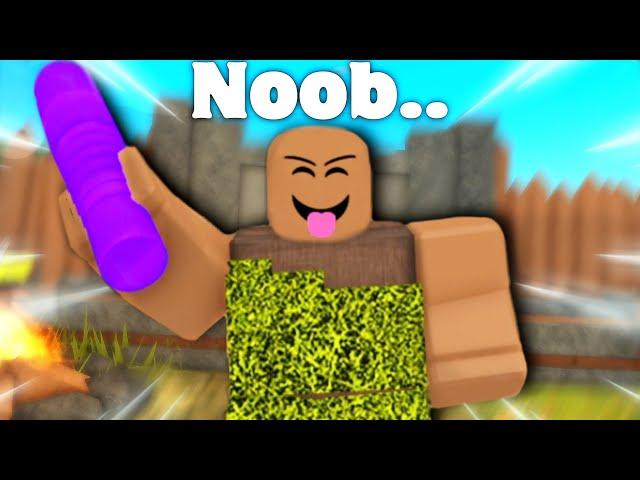 NOOB TAKES DOWN BULLIES.. (Roblox Booga Booga)