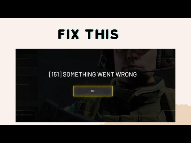 How to Fix "151 Error: SOMETHING WENT WRONG" in World War 3 | Server Errors