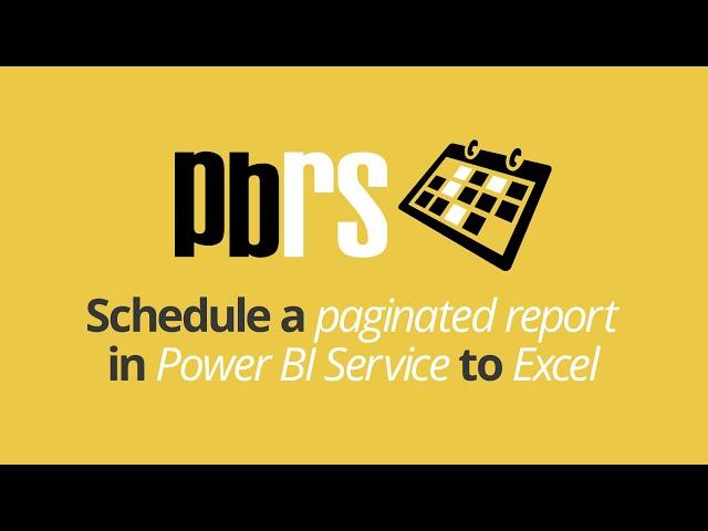 Tutorial: Schedule a Paginated Report in Power BI Service to Export to Excel & Deliver To Folder.