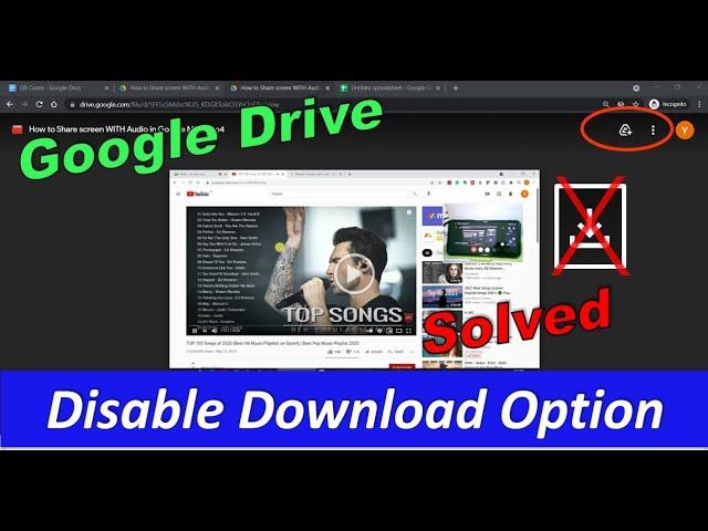 How to Disable download option on shared files in Google Drive