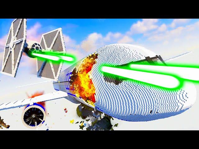 Plane CRASHES from Star Wars Ships - Teardown Mods Gameplay