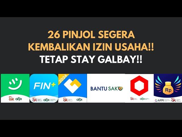 26 PINJOL AKAN KEMBALIKAN IZIN USAHA!! SIAPA YANG GALBAY DI PINJOL OJK INI?