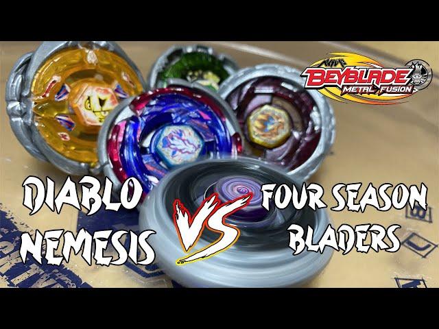 Classic Beyblade Battles! | Diablo Nemesis vs Four Season Bladers