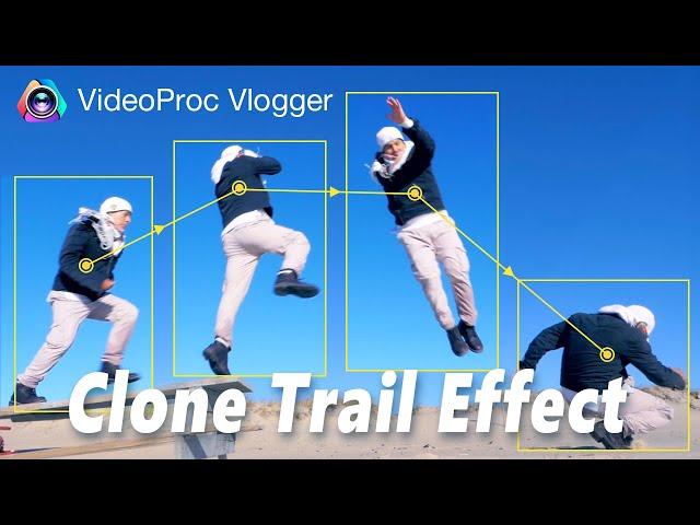 FREEZE FRAME Clone Trail Effect | The Easiest Tutorial | FREE VideoProc Vlogger