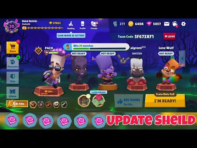 Zooba New Update Guard Shield Items Squad Paco Tony Elaine Bruce Game