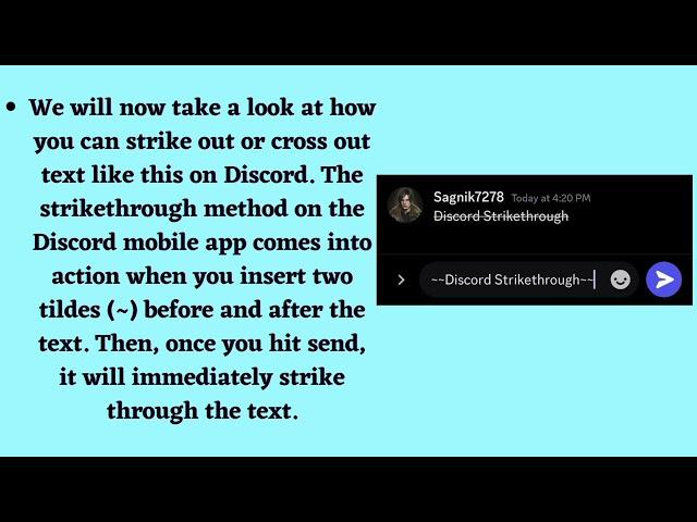 How to Strikethrough (Cross Text) on Discord