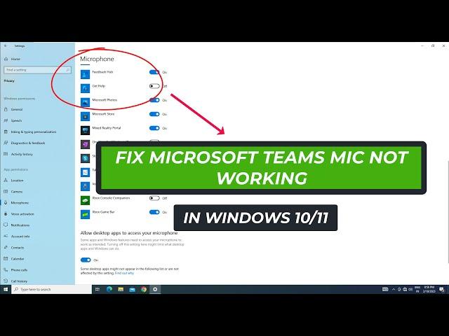 How To Fix Microsoft Teams Mic Not Working In Windows 10/11 | 2023