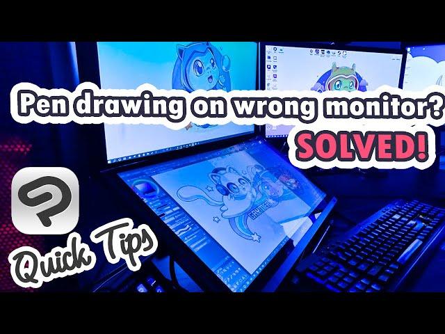 How to Fix Pen Drawing on Wrong Monitor in Multiple Displays/Dual Monitor Setup With PC & Art Tablet