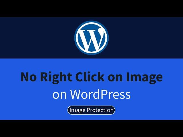 No Right Click on Images  \ prevent image right click ( WordPress )