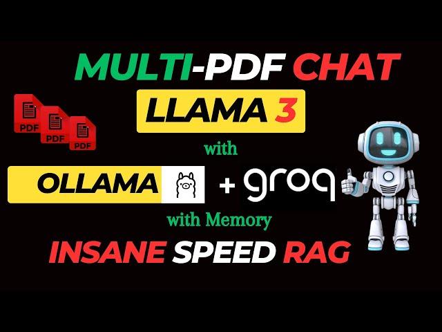 How I built a Multi-PDF Chat App with FASTEST Inference using LLAMA3+OLLAMA+Groq|FULLY LOCAL Option