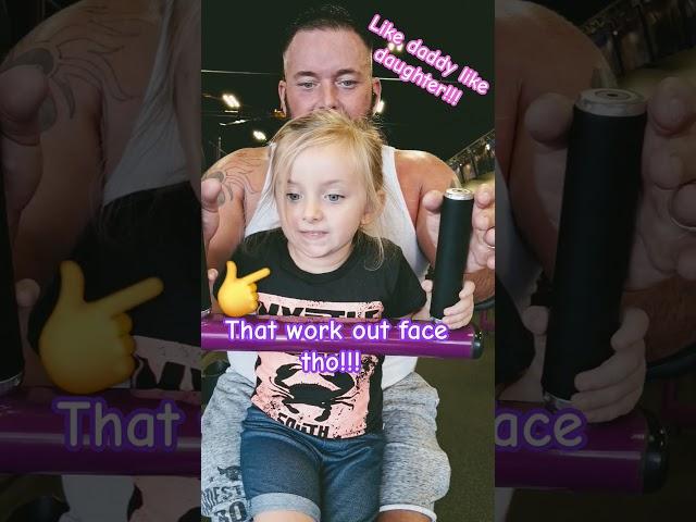 When her work out face matches daddyz #workout #daddy #daughter #twinz #love #gym