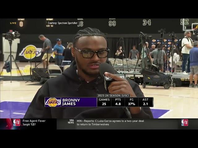 Bronny talks his first Lakers Press Conference and Jersey Introduction