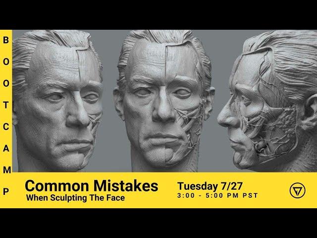 Common Mistakes When Sculpting The Face (Character Artist Bootcamp LIVE Talk)