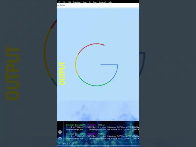 Draw google logo with python turtle | coding status | #shorts #python #coding #programming #google