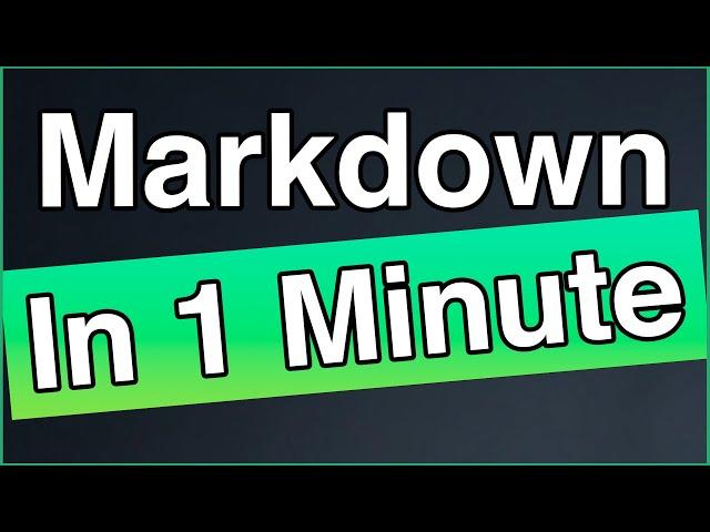 Learn Markdown in 1 minute #shorts