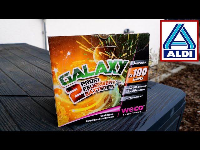 Weco Galaxy Batterie | Aldi | 2 Feuerwerk Batterien in einer Packung