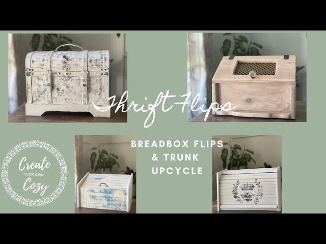 Thrift Flip ~ Wood ~ Breadbox ~ Trunk ~ IOD Stamps