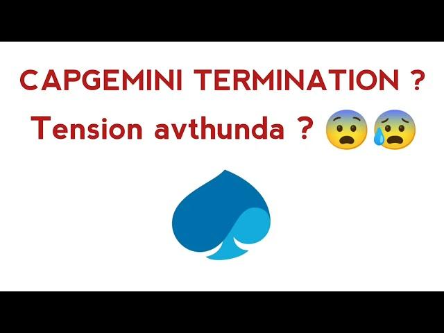 Fear of Capgemini Termination ? | Tension endhuku ra bujji #capgeminitraining #capgeminitermination