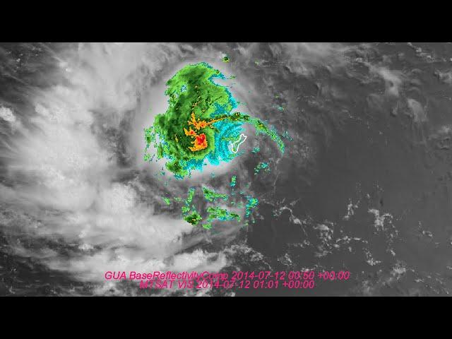 Possible Rammasun (2014) Guam Radar + Mtsat VIS