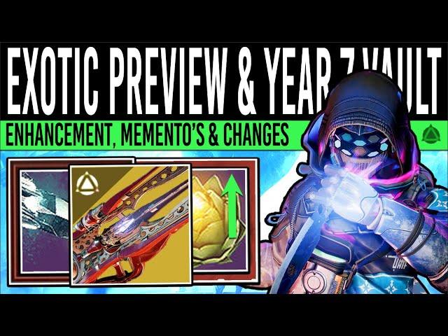 Destiny 2: NEW EXOTIC WEAPONS & ENHANCEMENT UPDATE! Content LEAVING, Memento Changes, Relic Info