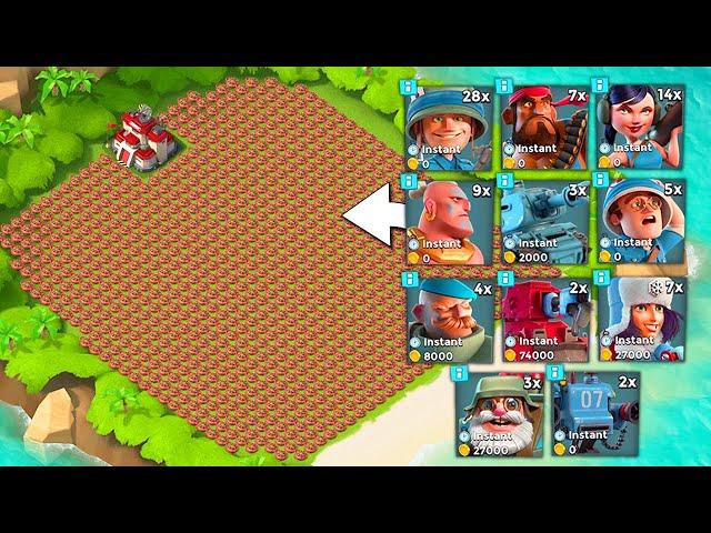 Every Troop vs ALL BOOM MINE BASE in Boom Beach