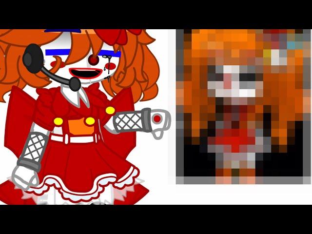 |Circus Baby reacts to her older looks | FoxshroomXD | Fnaf | Gacha Club | + Extra at the end