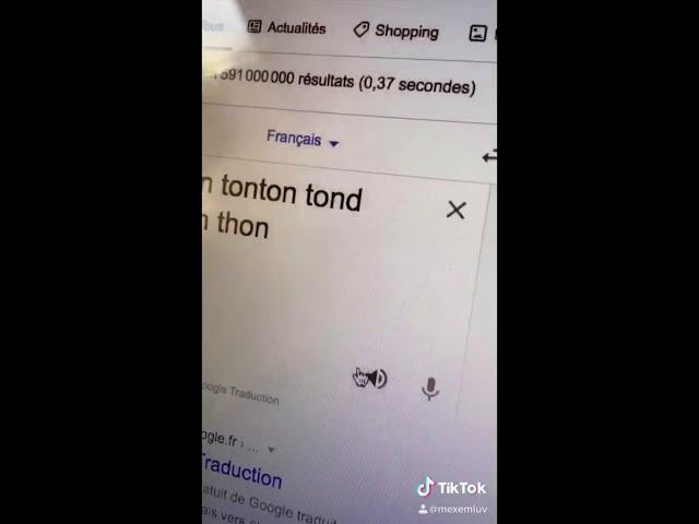 (COMPILATION) french google translate tiktok ton tonton tond ton thon