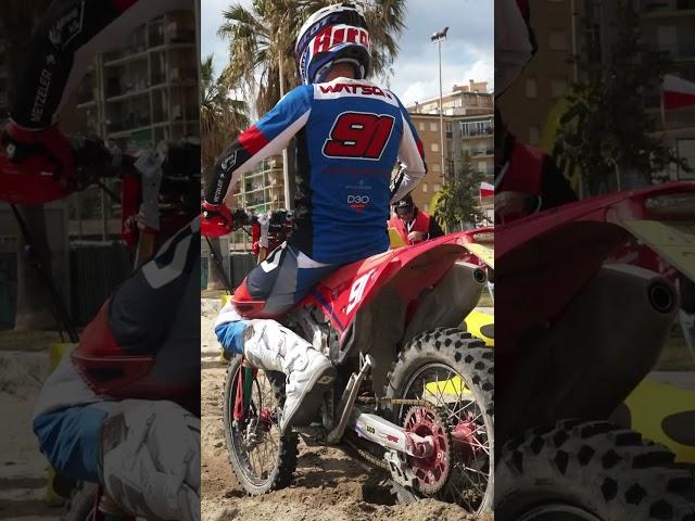 Nathan Watson #91 start at the 2023 Italy EnduroGP Cross Test 