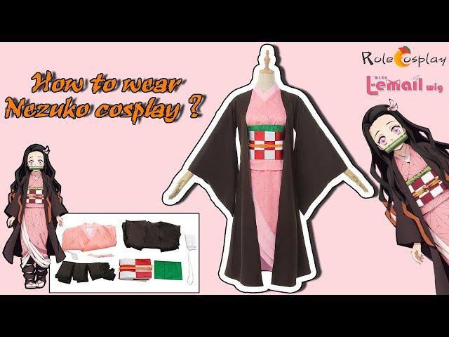 Demon Slayer Nezuko Kamado Cosplay Wearing Tutorial