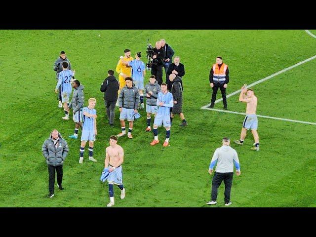 SCENES IN THE AWAY END: Southampton 0-5 Tottenham: Players and Fans Celebrating, Ange, Levy Chant