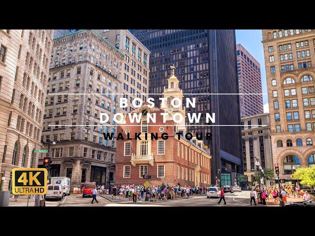 Boston: 4K Walking Tour (Downtown)  #walkingtour