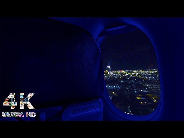 Takeoff & Landing Dark Screen Airplane Ambience | Flight Attendant | Call Ding | Reading, Sleeping