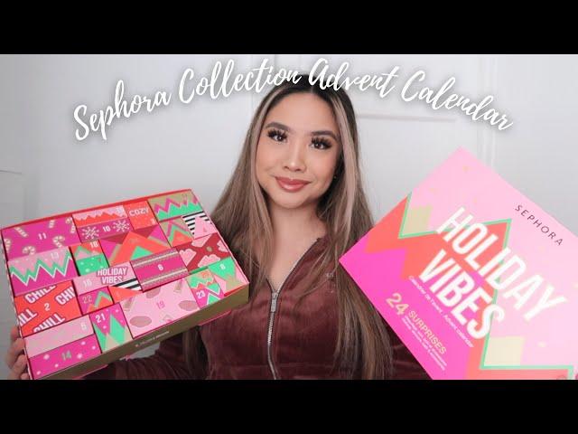 SEPHORA COLLECTION ADVENT CALENDAR 2021| HOLIDAY VIBES UNBOXING AND REVIEW!