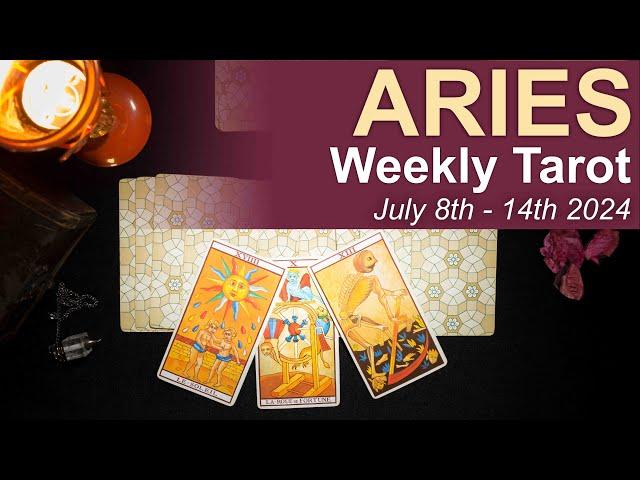 ARIES WEEKLY TAROT READING "SOMEONE EXPRESSES THEIR FEELINGS" July 8th to 14th 2024 #weeklytarot