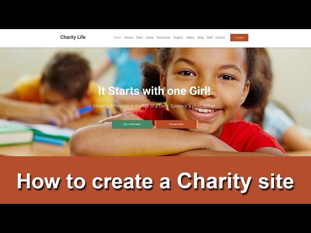 How to create a Charity site