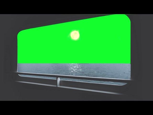 Ship Green Screen HD Video Effect. Chroma key window