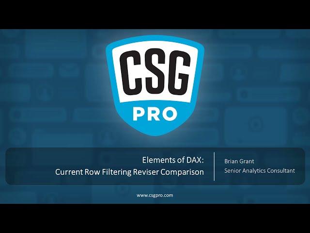 Elements of DAX 06-11: Current Row Filtering Comparison